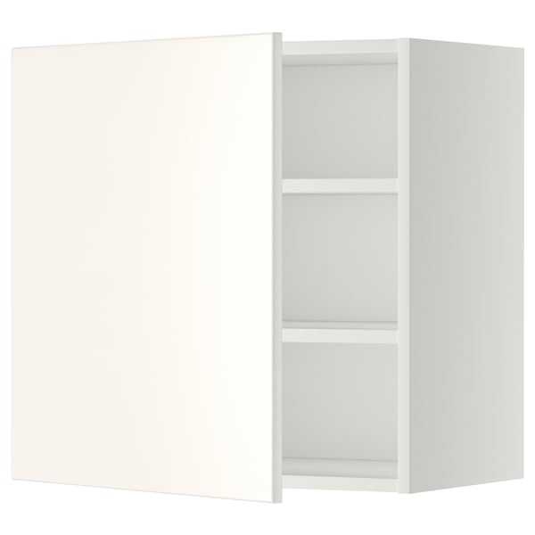 METOD wall cabinet with shelves, white/Veddinge white, 60x60 cm