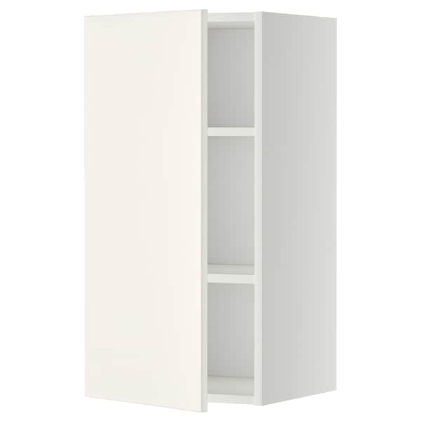 Ikea METOD - Wall cabinet with shelves, white/Veddinge white, 40x80 cm