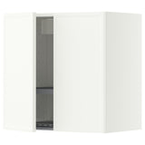 METOD wall cabinet w dish drainer/2 doors, white/Aspudden matt white, 60x60 cm