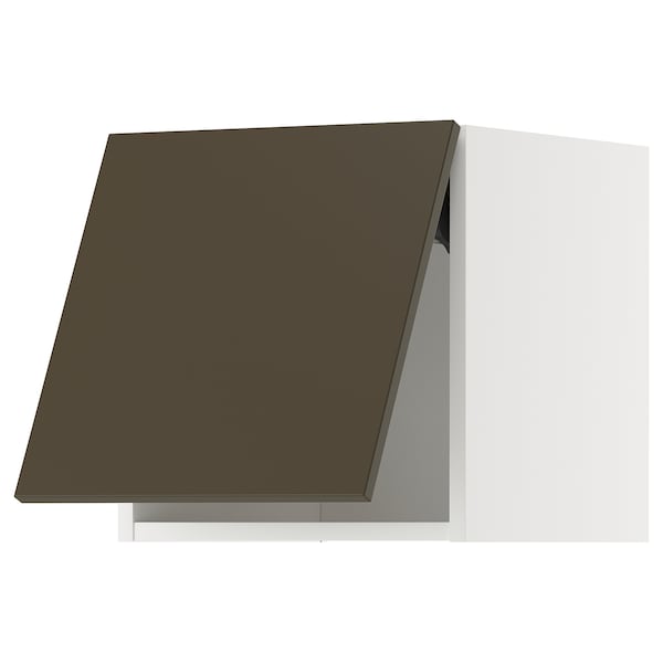 Ikea METOD - Wall cabinet horizontal w push-open, white/Havstorp brown-beige, 40x40 cm