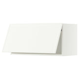 METOD wall cabinet horizontal, white/Aspudden matt white, 80x40 cm