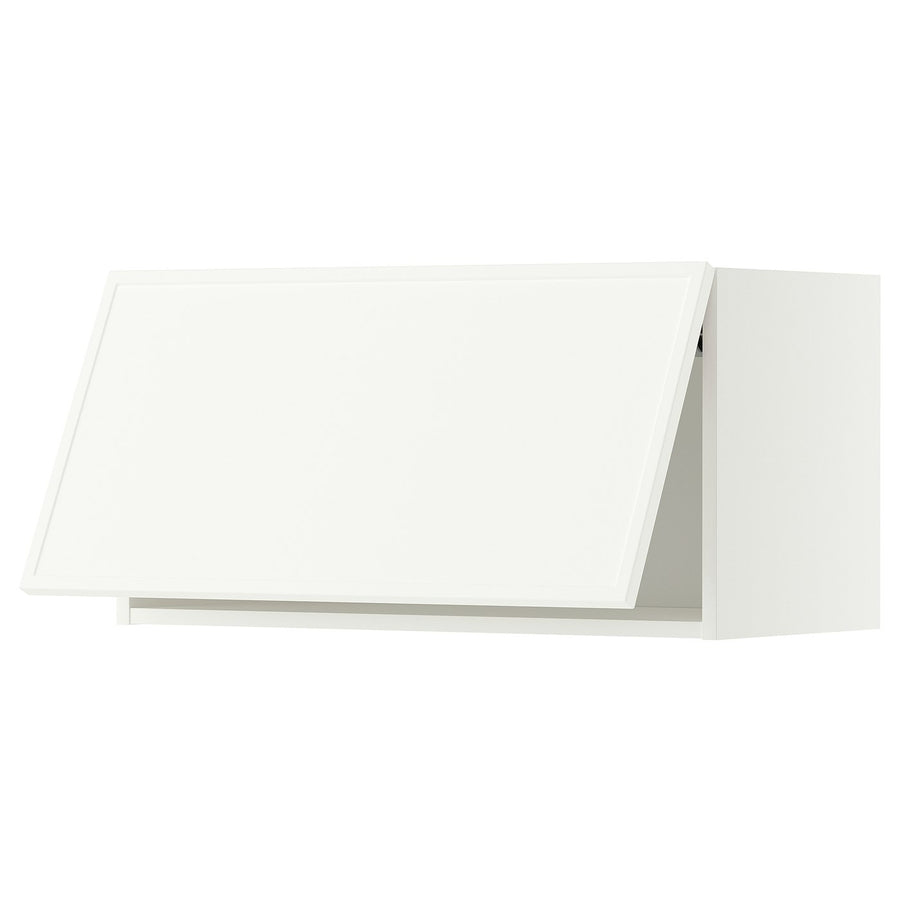 METOD wall cabinet horizontal, white/Aspudden matt white, 80x40 cm