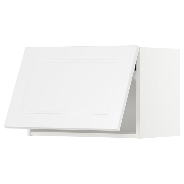 METOD wall cabinet horizontal, white/Axstad matt white, 60x40 cm