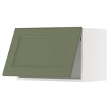 METOD wall cabinet horizontal, white/Axstad grey-green, 60x40 cm