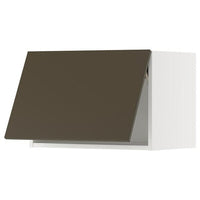 METOD wall cabinet horizontal, white/Havstorp brown-beige, 60x40 cm