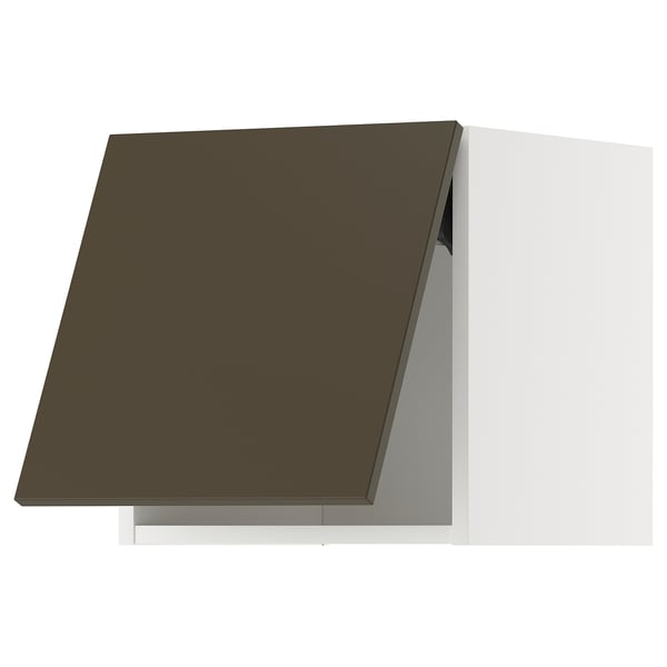 METOD wall cabinet horizontal, white/Havstorp brown-beige, 40x40 cm