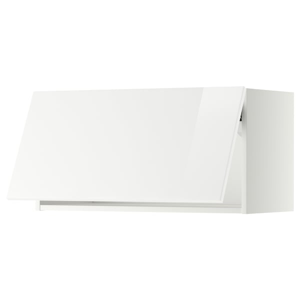 METOD wall cabinet horizontal, white/Ringhult white, 80x40 cm