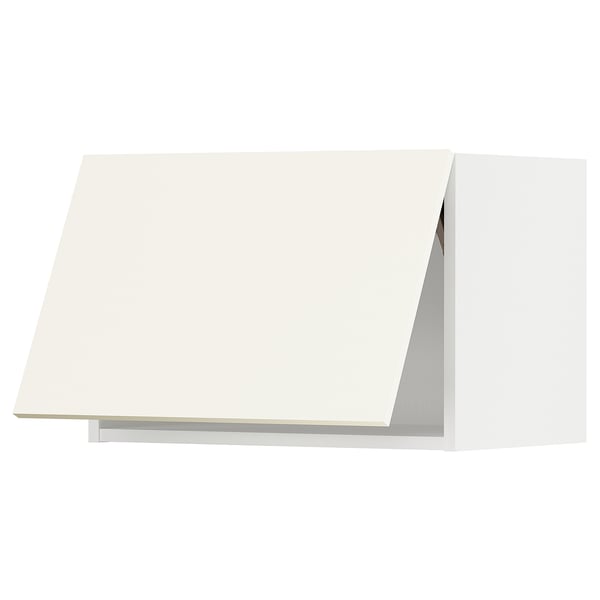 METOD wall cabinet horizontal, white/Vallstena white, 60x40 cm