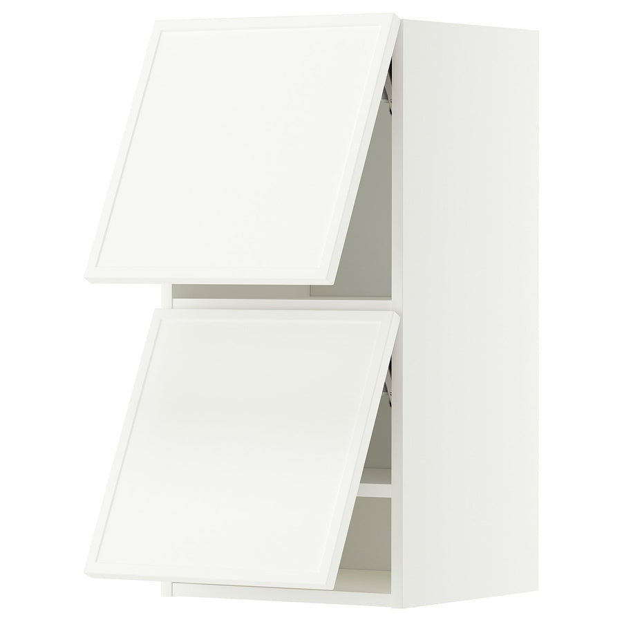 METOD wall cabinet horizontal w 2 doors, white/Aspudden matt white, 40x80 cm