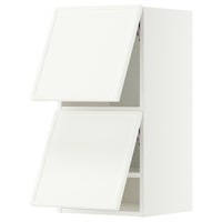 METOD wall cabinet horizontal w 2 doors, white/Aspudden matt white, 40x80 cm