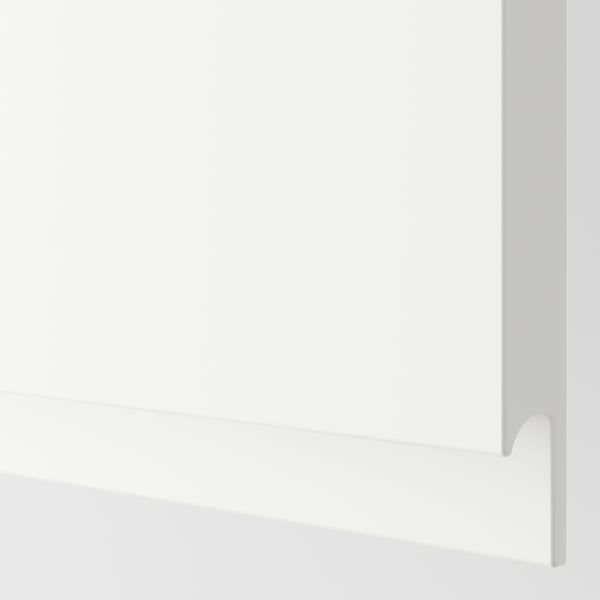 METOD wall cabinet horizontal w 2 doors, white/Voxtorp matt white, 60x80 cm