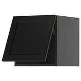METOD wall cabinet horizontal, black-grey/Lerhyttan black stained, 40x40 cm