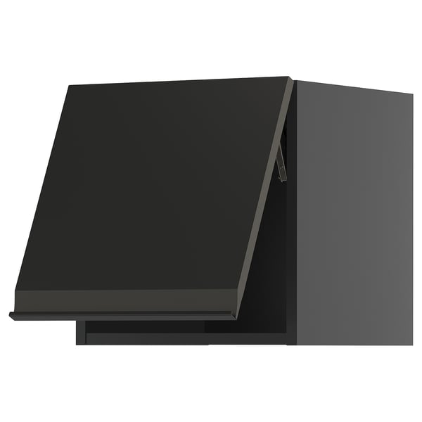 METOD wall cabinet horizontal, black-grey/Upplöv matt anthracite, 40x40 cm