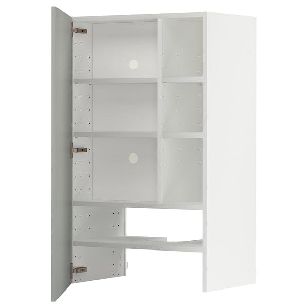 Ikea METOD - Wall cb f extr hood w shlf/door, white/Havstorp light grey, 60x100 cm