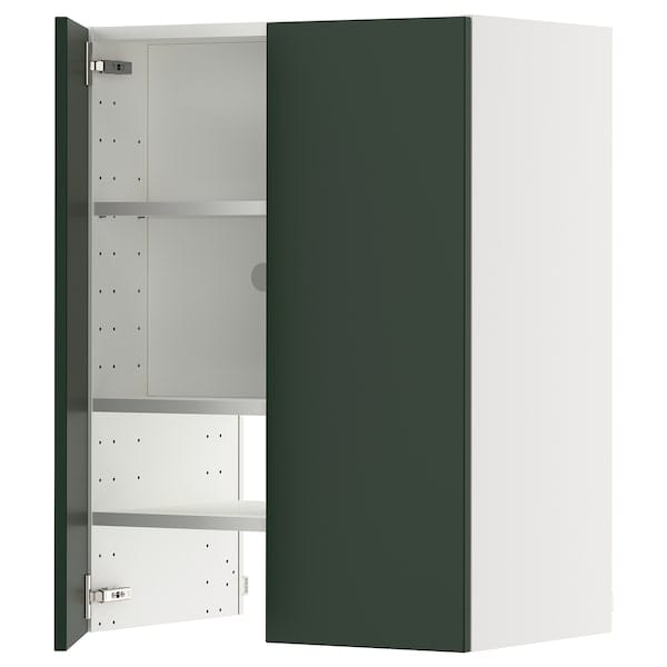 Ikea METOD - Wall cb f extr hood w shlf/door, white/Havstorp deep green, 60x80 cm