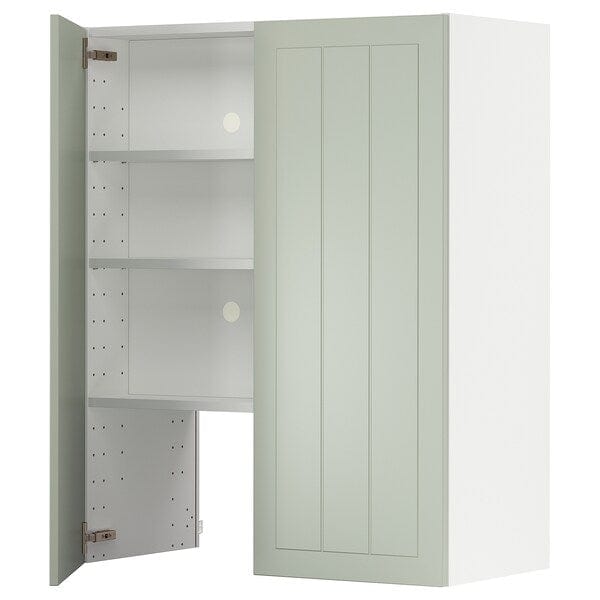 Ikea METOD - Wall cb f extr hood w shlf/door, white/Stensund light green, 80x100 cm