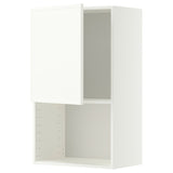 METOD wall cabinet for microwave oven, white/Aspudden matt white, 60x100 cm