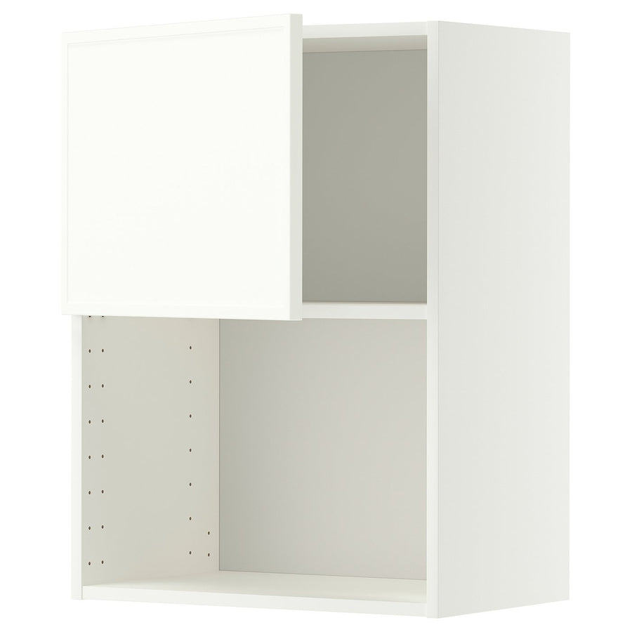 METOD wall cabinet for microwave oven, white/Aspudden matt white, 60x80 cm