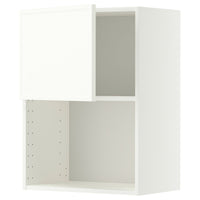 METOD wall cabinet for microwave oven, white/Aspudden matt white, 60x80 cm