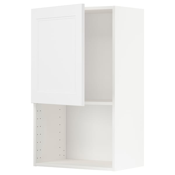 METOD wall cabinet for microwave oven, white/Axstad matt white, 60x100 cm