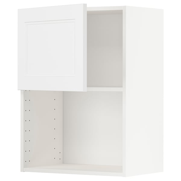 METOD wall cabinet for microwave oven, white/Axstad matt white, 60x80 cm
