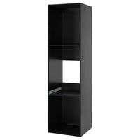 METOD high cabinet f built-in appliances, black-grey, 60x60x220 cm