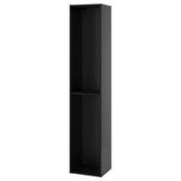 METOD high cabinet, black-grey, 40x37x200 cm