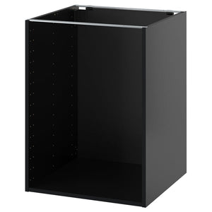 METOD base cabinet frame, black-grey, 60x60x80 cm