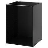 METOD base cabinet, black-grey, 60x60x80 cm