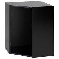 METOD corner wall cabinet, black-grey, 68x37x80 cm