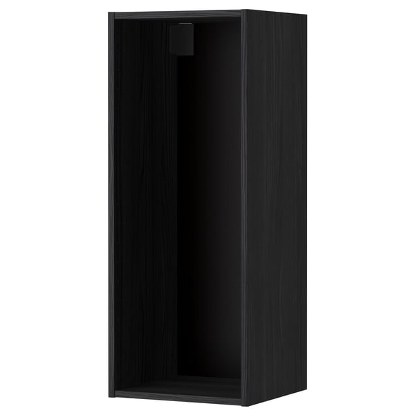 METOD wall cabinet frame, wood effect black