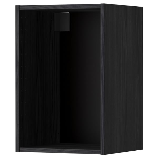 METOD wall cabinet frame, wood effect black, 40x37x60 cm