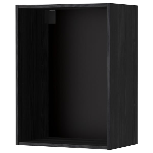 METOD wall cabinet frame, wood effect black
