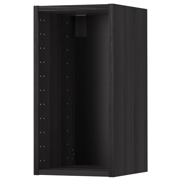 METOD wall cabinet frame, wood effect black
