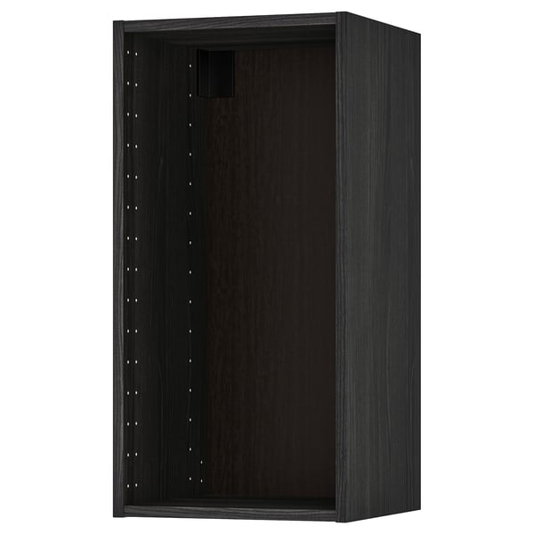 METOD wall cabinet frame, wood effect black