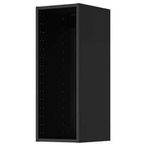 METOD wall cabinet, black-grey, 30x37x80 cm