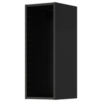 METOD wall cabinet, black-grey, 30x37x80 cm