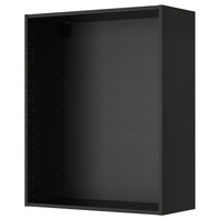 METOD wall cabinet, black-grey, 80x37x100 cm