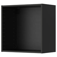 METOD wall cabinet, black-grey, 60x37x60 cm