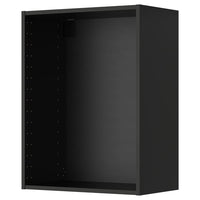 METOD wall cabinet, black-grey, 60x37x80 cm