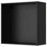 METOD wall cabinet, black-grey, 80x37x80 cm