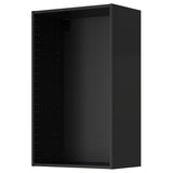 METOD wall cabinet, black-grey, 60x37x100 cm