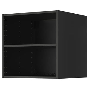 METOD fridge/freezer top cabinet frame, black-grey, 60x60x60 cm