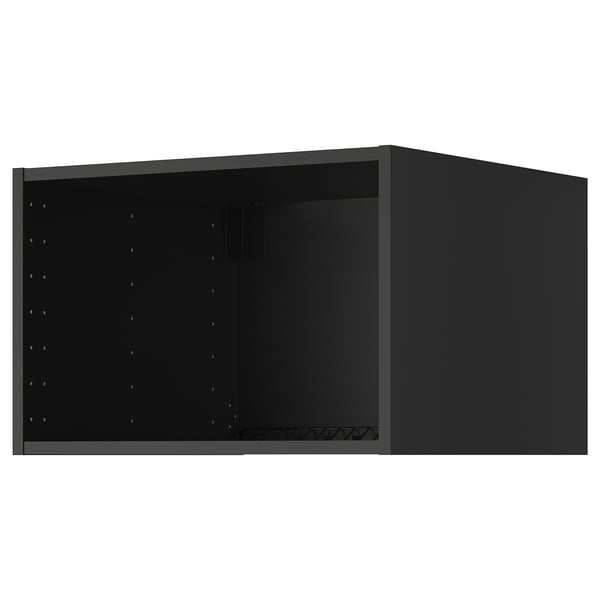 METOD fridge/freezer top cabinet frame, black-grey, 60x60x40 cm