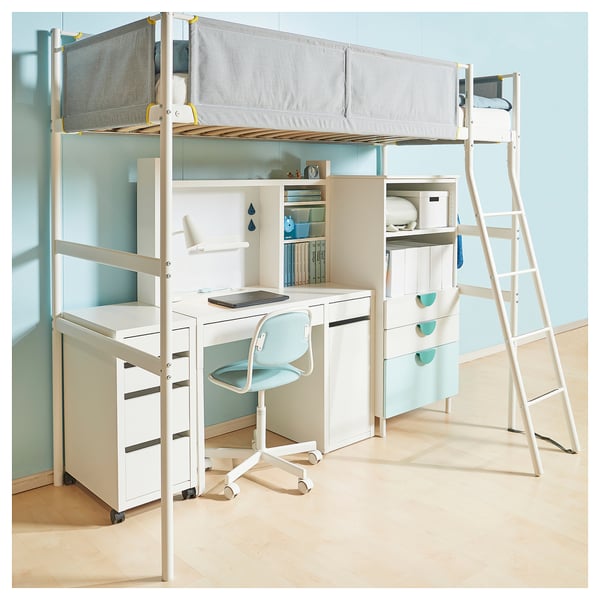 MICKE add-on unit high, white, 105x65 cm