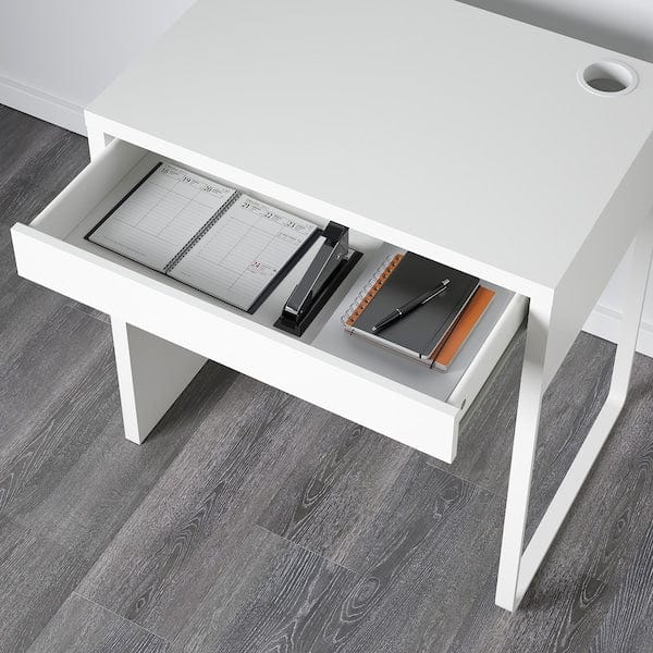 Ikea MICKE/ÖRFJÄLL - Desk and chair, white/light green