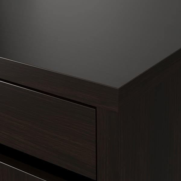 MICKE desk, black-brown, 105x50 cm