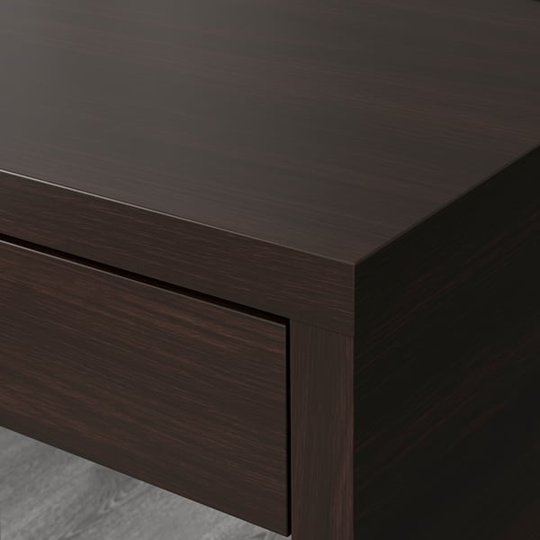MICKE desk, black-brown, 73x50 cm