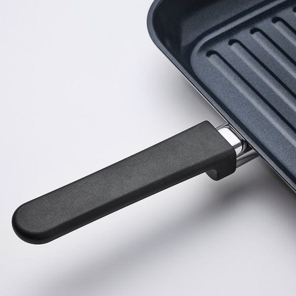 Ikea MIDDAGSMAT - Grill pan, non-stick coating/stainless steel, 28x28 cm