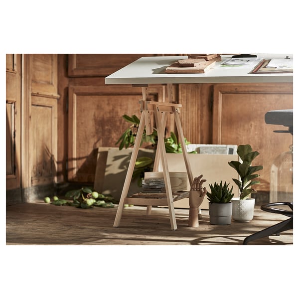 MITTBACK trestle, birch, 58x70/93 cm